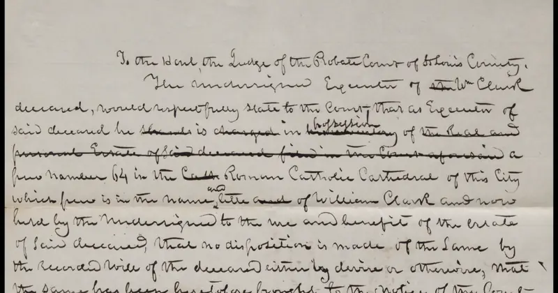 A petition to the probate court of St. Louis, 1848