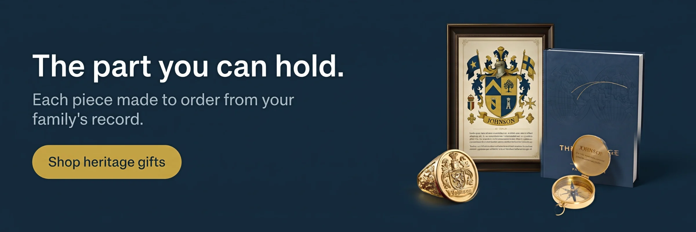 Shop heritage gifts — everything above applies to one surname in particular.