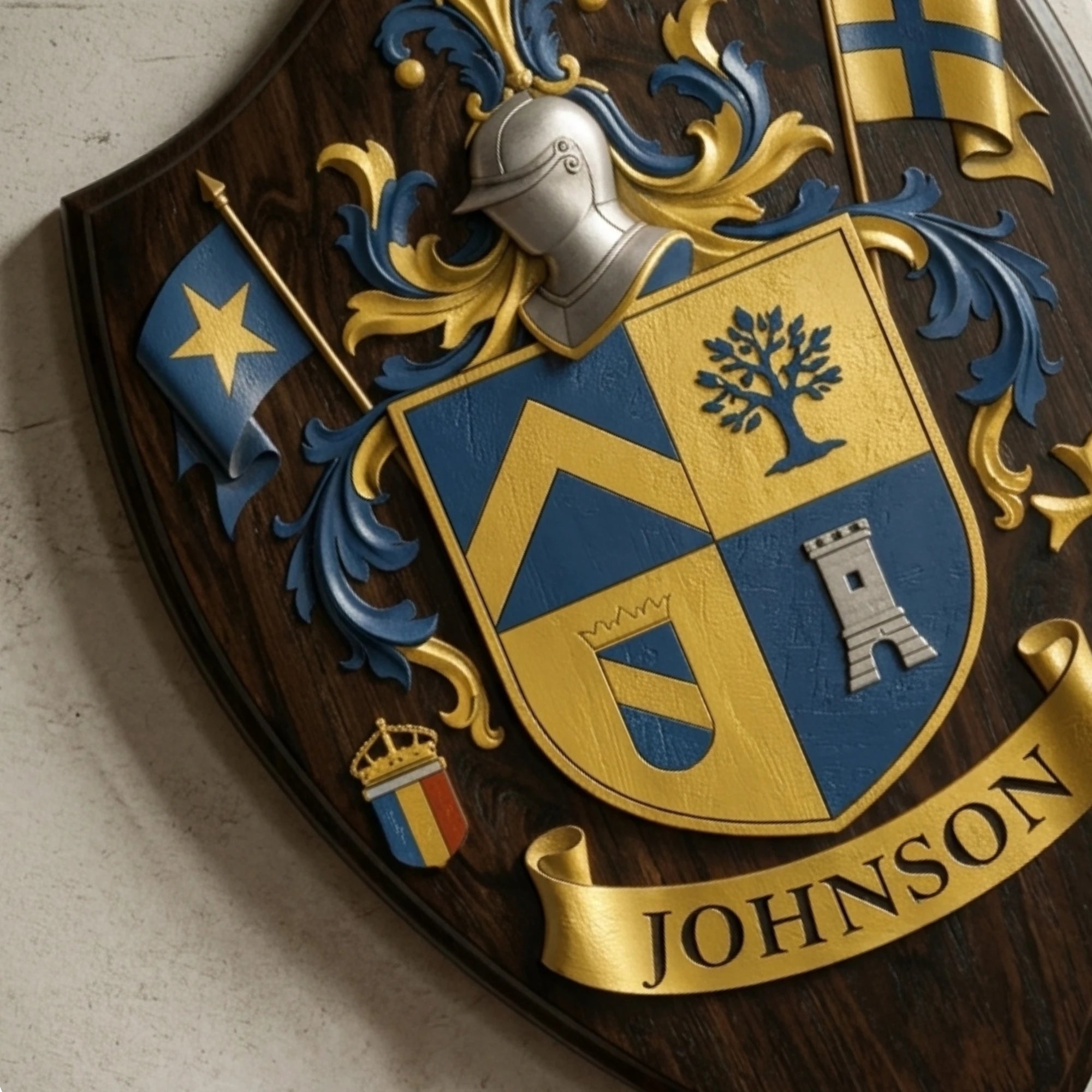 Family Crest Wood Plaque