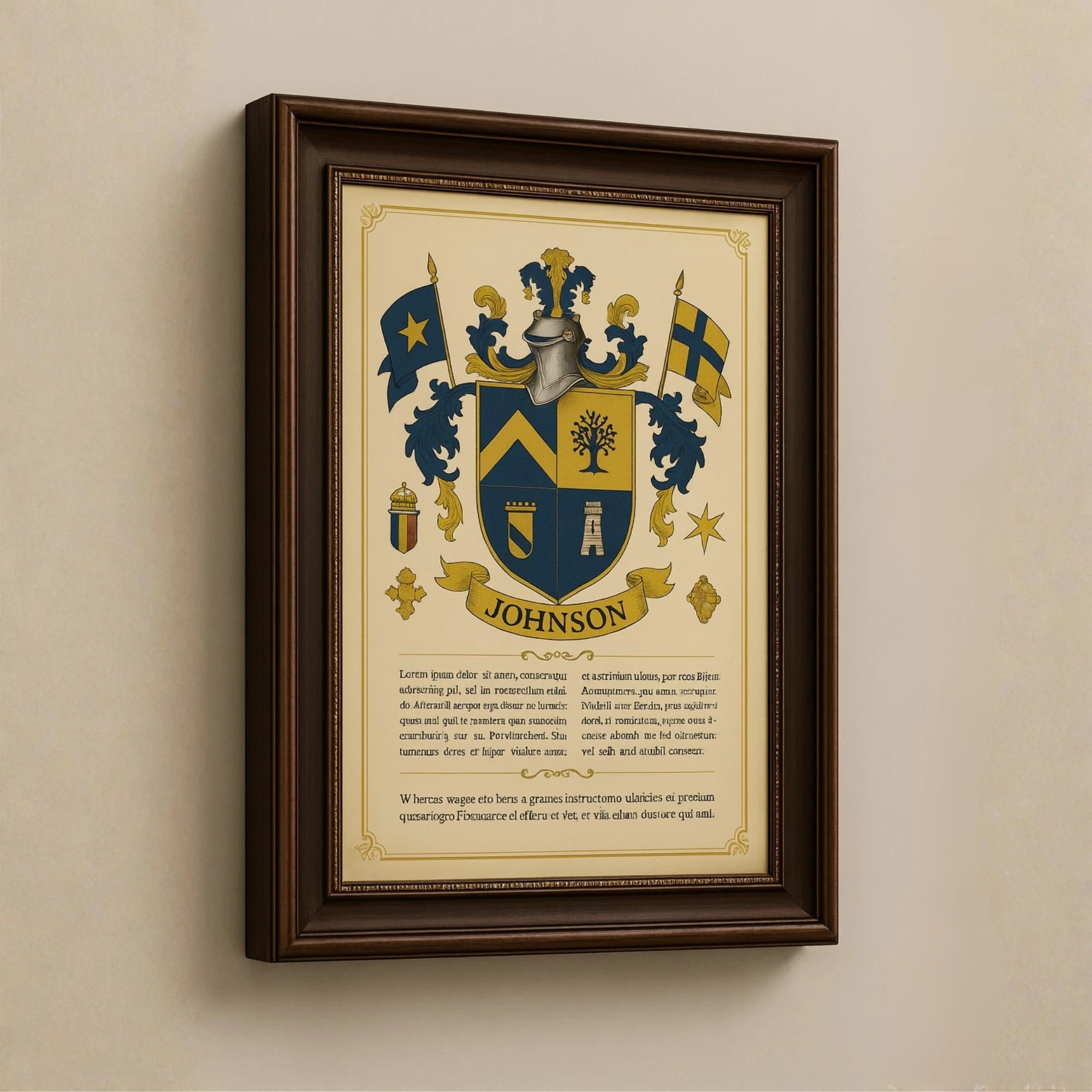 Family Crest Framed